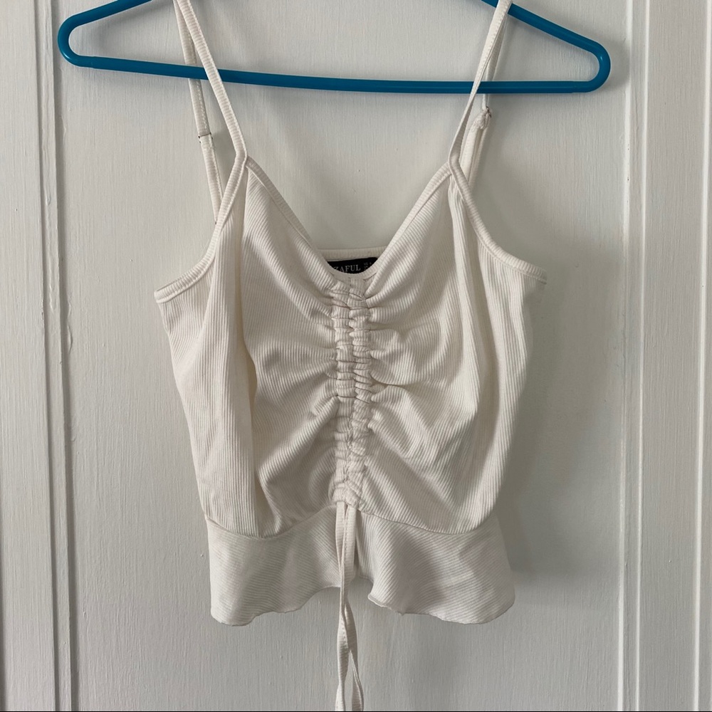 Zaful crop top white never worn